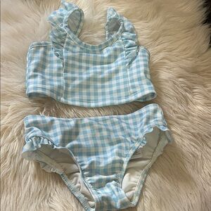 GAP Kids Blue Checkered Swim Bikini